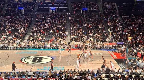 Barclays Center, section: 107, row: 7, seat: 18