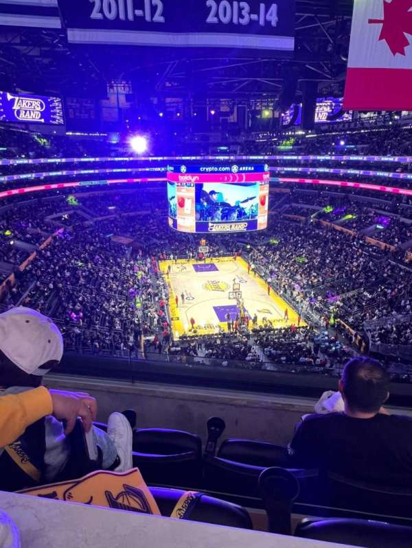 Crypto.com Arena, section: Upper Concourse Terrace, row: 3B, seat: 54-55