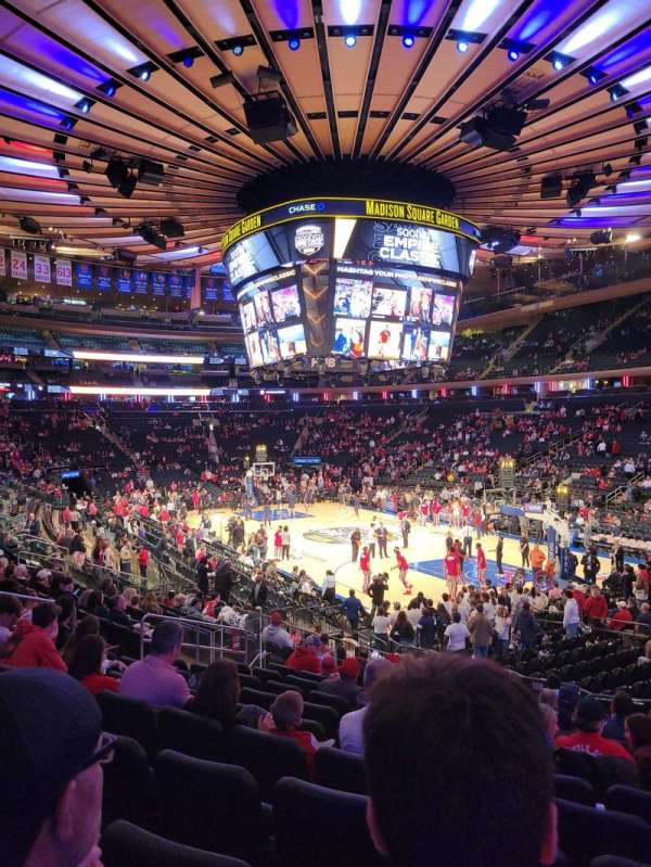 Madison Square Garden, section: 120, row: 15, seat: 13