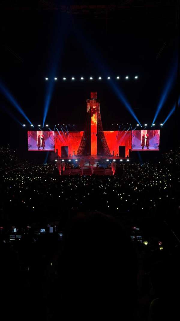 The O2, London, section: 107, row: V, seat: 210