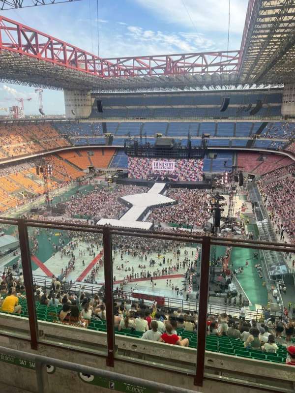 San Siro, section: 347, row: 3, seat: 12