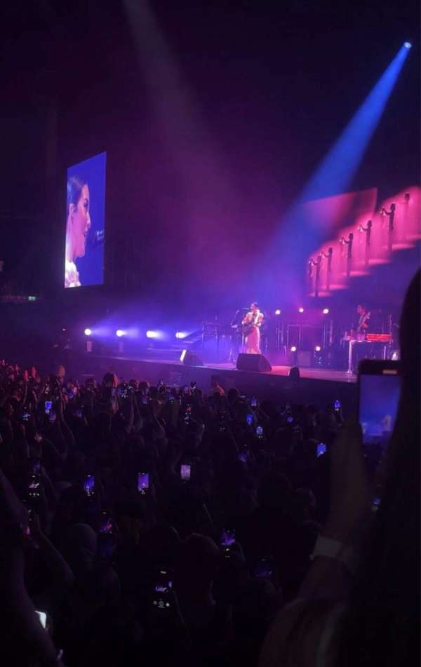 The O2, London, section: 112, row: D, seat: 376