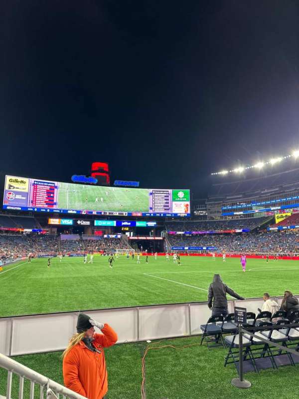 Gillette Stadium, section: 123, row: 1, seat: 3