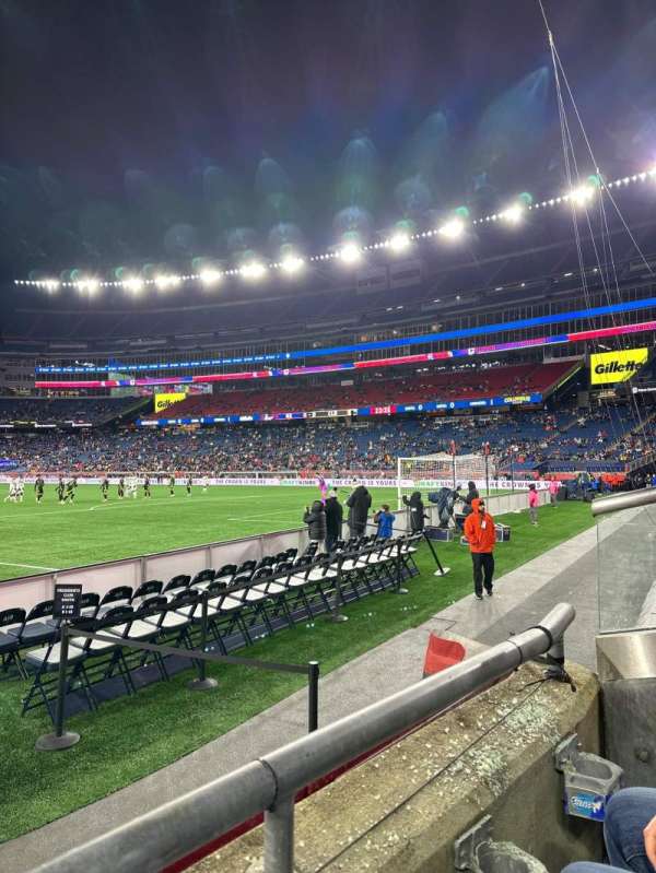 Gillette Stadium, section: 123, row: 1, seat: 3