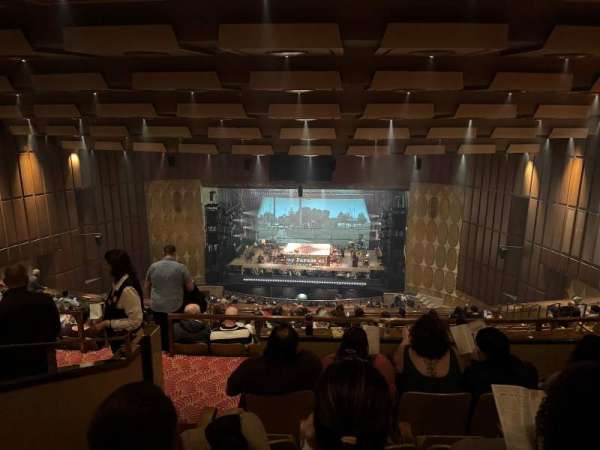 Fisher Theatre, section: Balcony RC, row: M, seat: 102