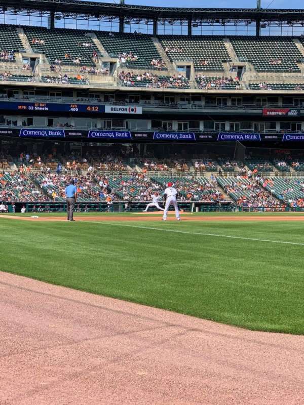comerica park, section: 114, row: 1, seat: 2