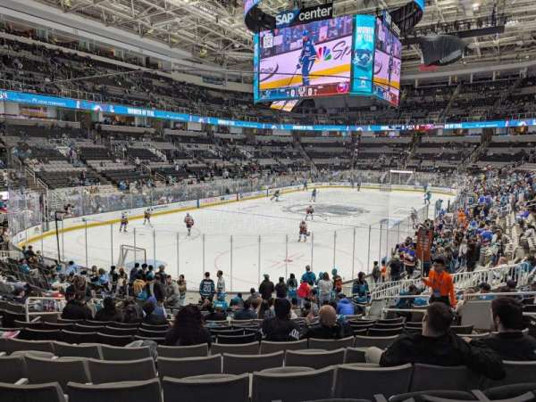SAP Center, section: 106, row: 17, seat: 8
