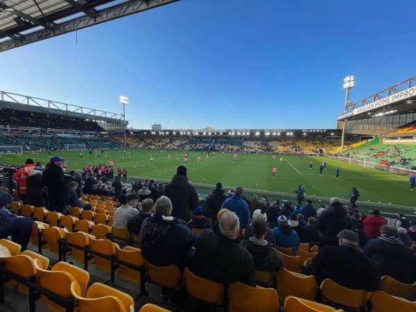 Carrow Road, section: H, row: R, seat: 56