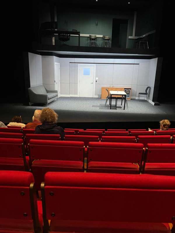 Hampstead Theatre, section: Stalls, row: F, seat: 8