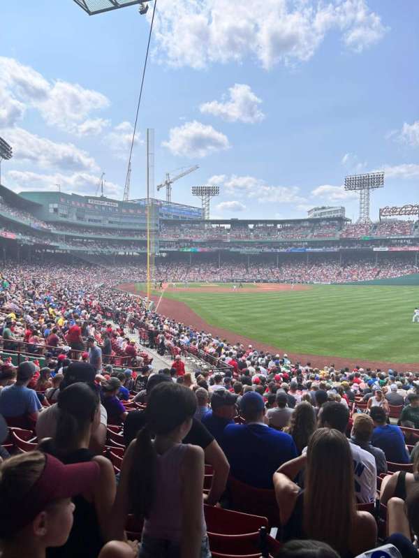 Fenway Park, section: Right Field Box 90, row: Ww, seat: 1