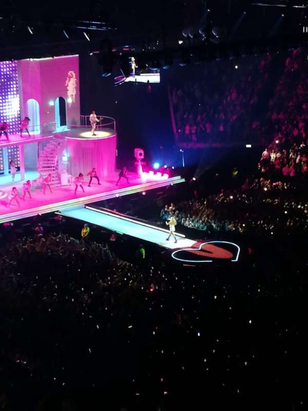 The O2, London, section: 406, row: B, seat: 574