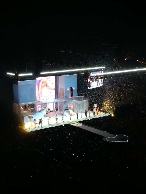 The O2, London, section: 406, row: B, seat: 574