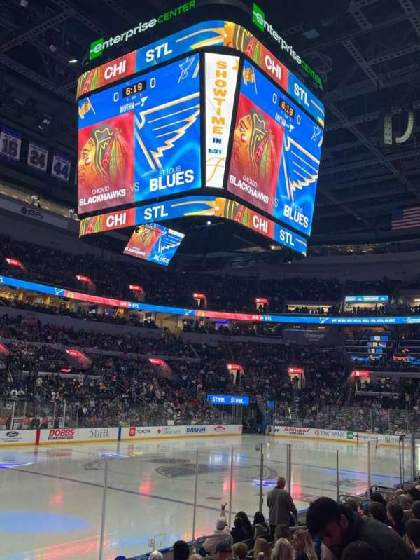 Enterprise Center, section: 105, row: K, seat: 15