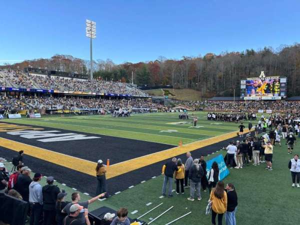 Kidd Brewer Stadium, section: BLE, row: B, seat: 2