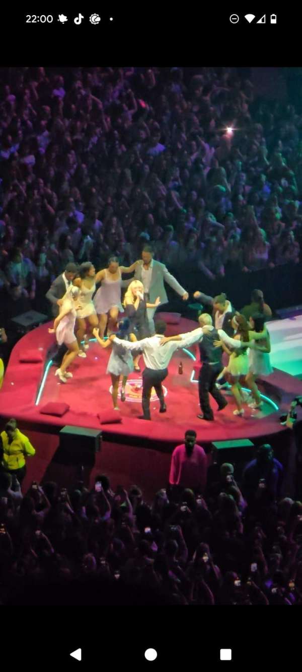 The O2, London, section: 418, row: M, seat: 885