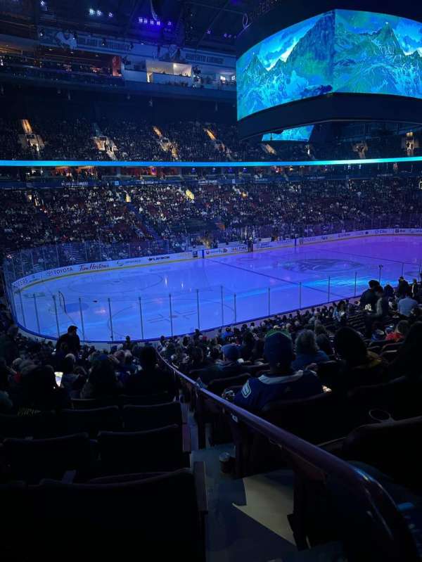 Rogers Arena, section: 109, row: 23, seat: 8