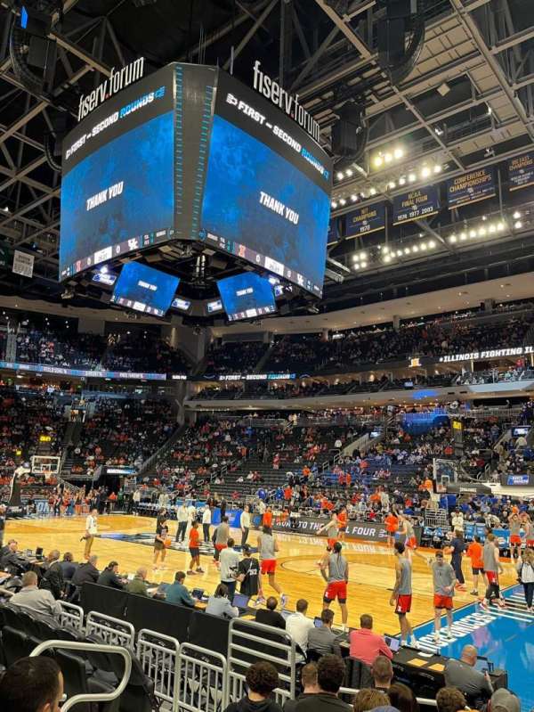 Fiserv Forum, section: 104, row: 6, seat: 8