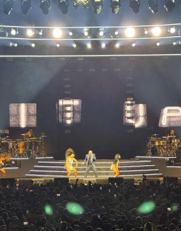 The O2, London, section: 107, row: L, seat: 210