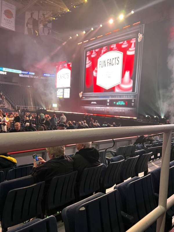MVP Arena, section: 119, row: A, seat: 8