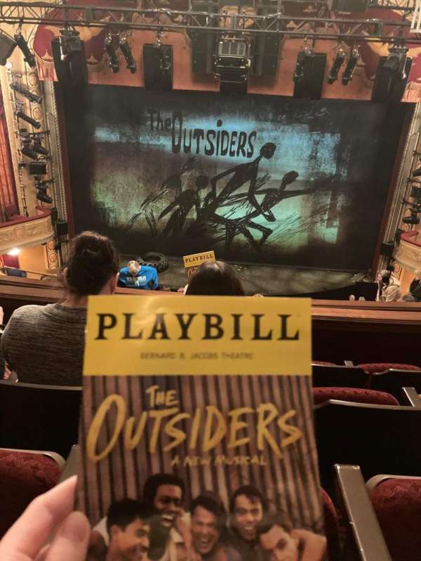 Bernard B. Jacobs Theatre, section: Mezzanine C, row: H, seat: 108