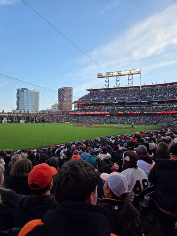 Oracle Park, section: 134, row: 20, seat: 3