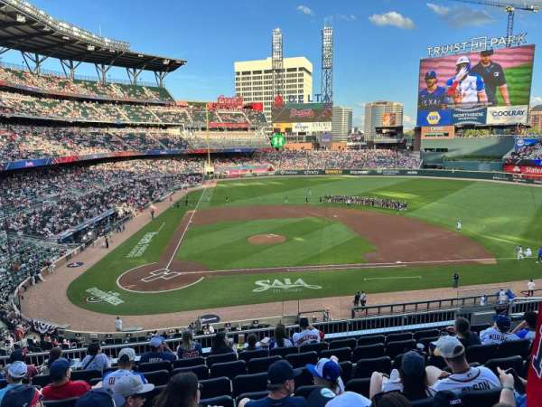 Truist Park, section: 222, row: 1, seat: T2