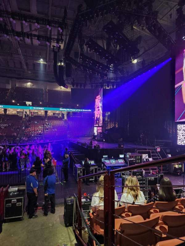Bon Secours Wellness Arena, section: 104, row: E, seat: 13