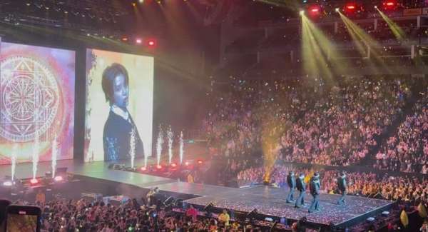 The O2, London, section: 102, row: Q, seat: 80