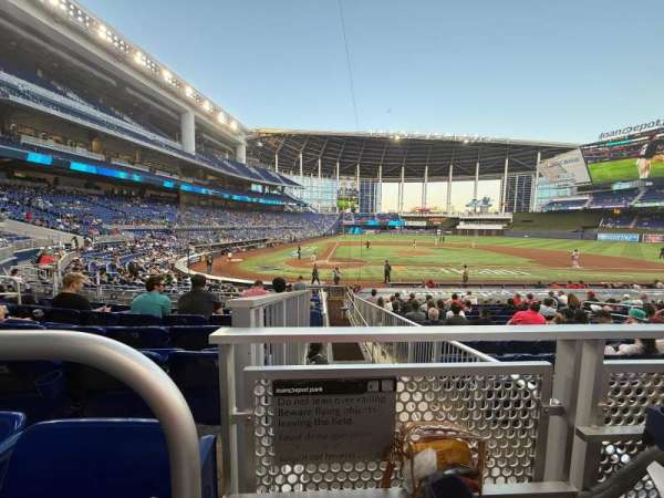 LoanDepot Park, section: 10, row: 1, seat: 18