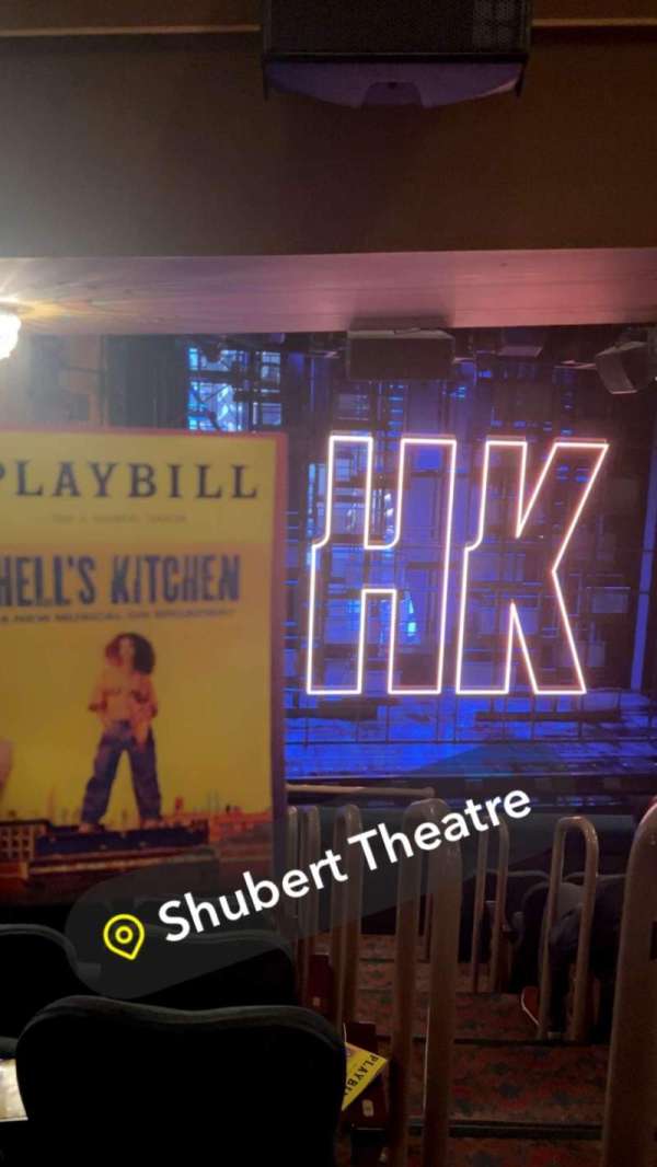 Shubert Theatre, section: Mezzanine L, row: G, seat: 1