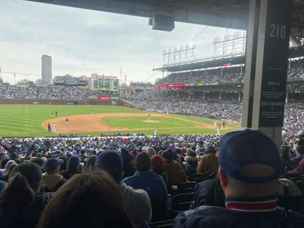 Wrigley Field, section: 210, row: 10, seat: 12