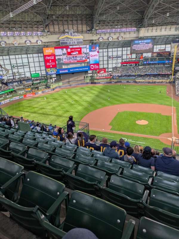 American Family Field, section: 427, row: 18, seat: 1