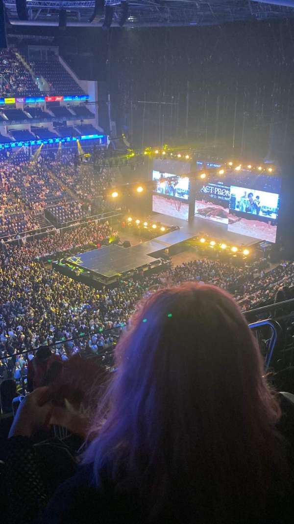 The O2, London, section: 418, row: L, seat: 875