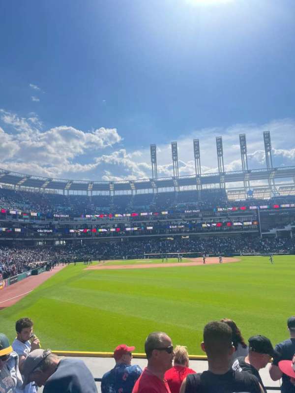 Progressive Field, section: 113, row: F, seat: 7