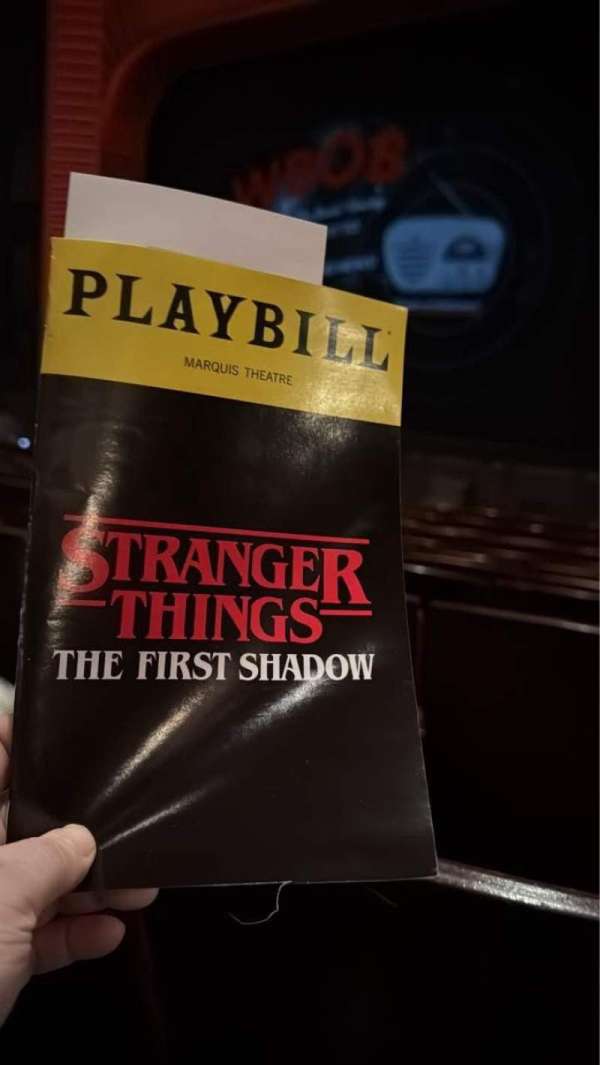 Marquis Theatre, section: Orchestra R, row: M, seat: 8