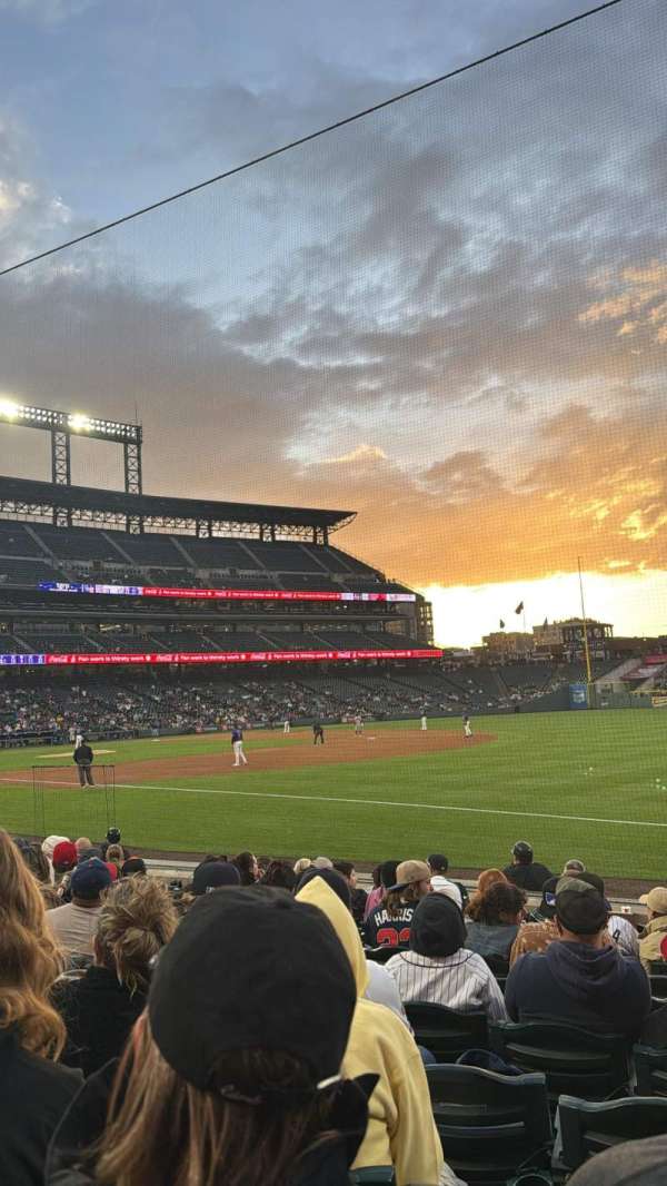 Coors Field, section: 117, row: 10, seat: 1