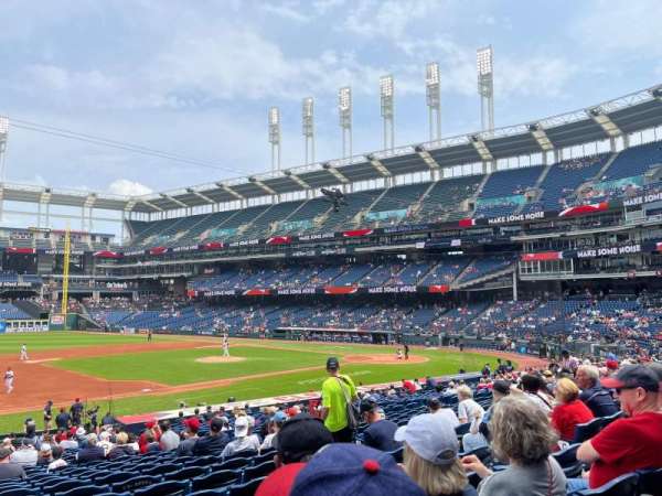Progressive Field, section: 165, row: FF, seat: 8