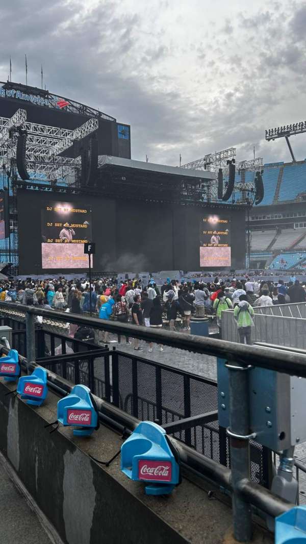 Bank of America Stadium, section: 130, row: 1A, seat: 13