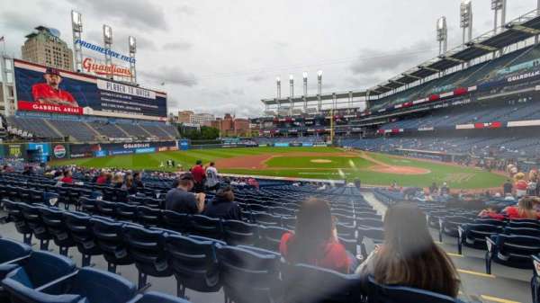 Progressive Field, section: 160, row: FF, seat: 2