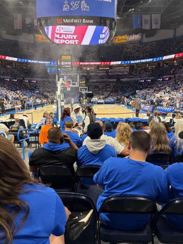 Paycom Center, section: 120, row: JJ, seat: 9