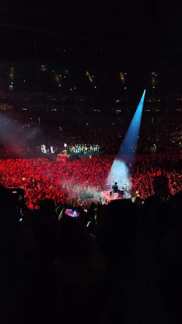 The O2, London, section: 102, row: X, seat: 57