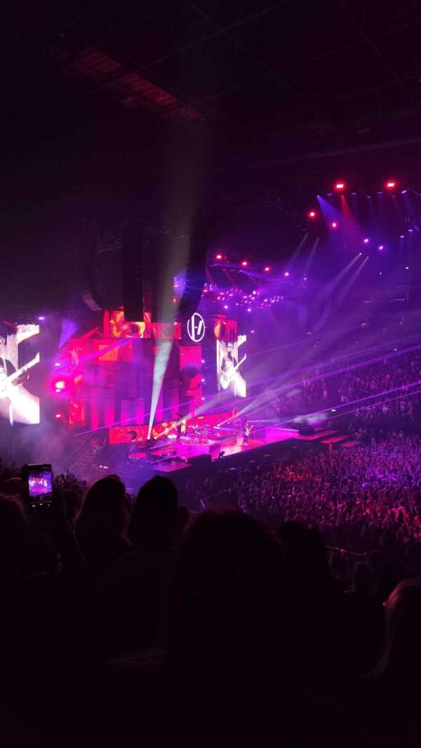 The O2, London, section: 102, row: X, seat: 57