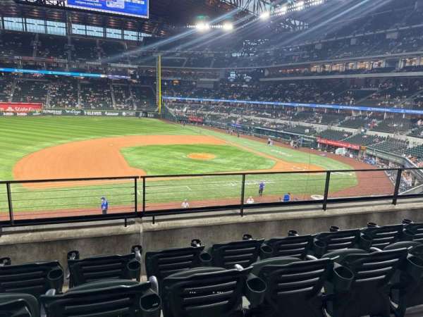 Globe Life Field, section: 108, row: 4, seat: 9