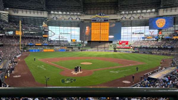 American Family Field, section: 218, row: 1, seat: 17