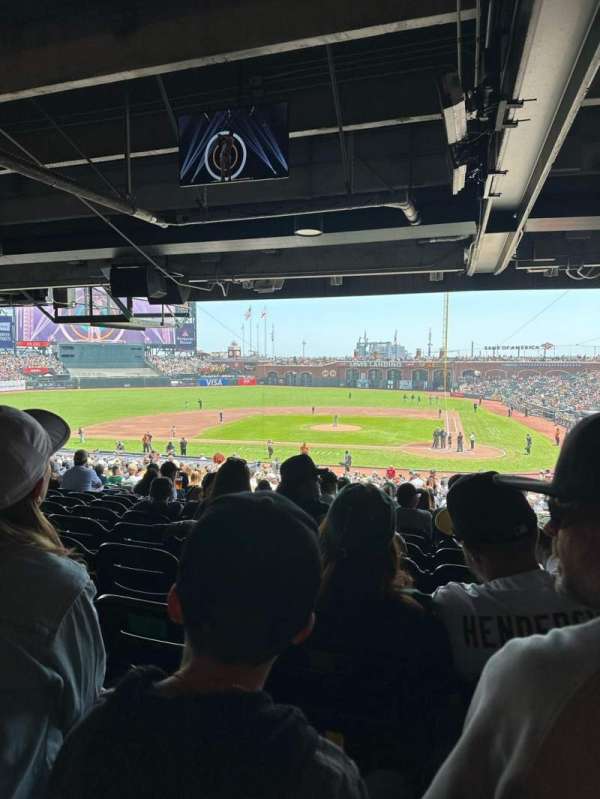 Oracle Park, section: 121, row: 40, seat: 1
