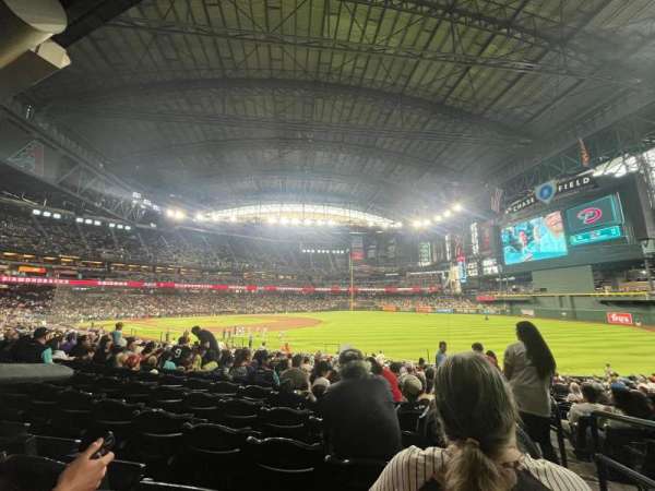 Chase Field, section: 110, row: 20, seat: 1