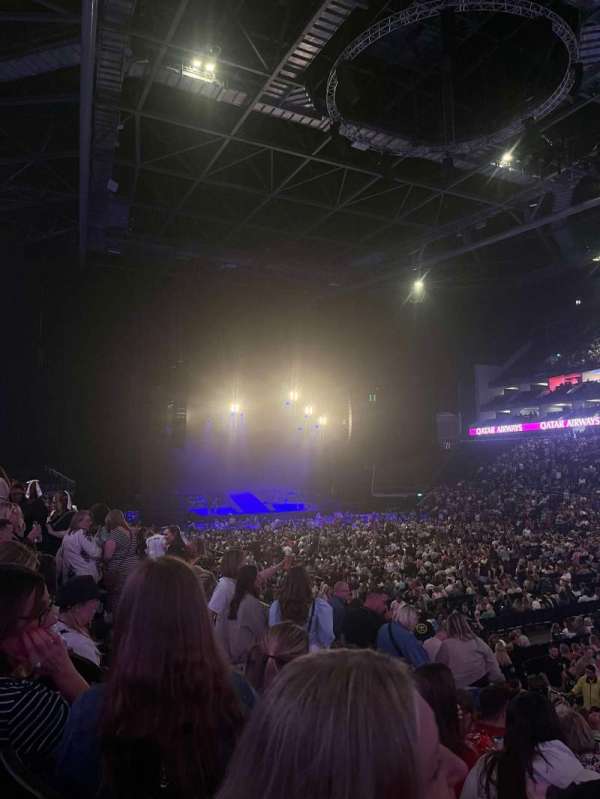 The O2, London, section: 104, row: Q, seat: 125
