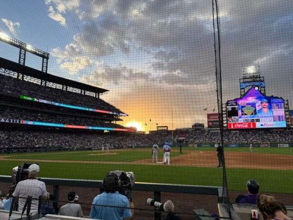 Coors Field, section: 121, row: 5, seat: 8