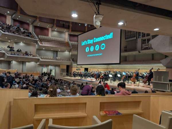 Roy Thomson Hall, section: Right Upper Box B, row: B, seat: 6