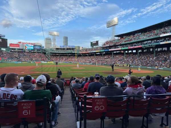 Fenway Park, section: Loge Box 147, row: AA, seat: 1